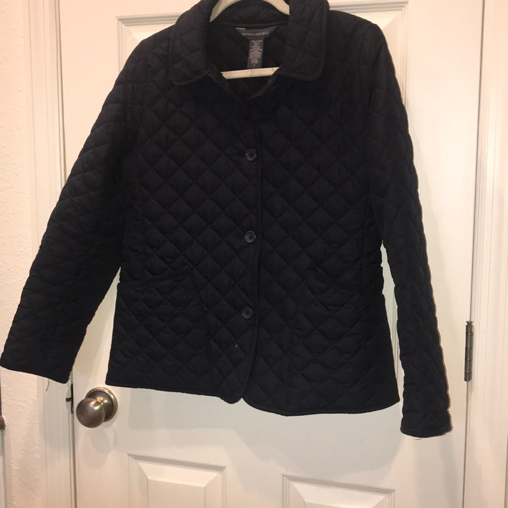 Black banana republic coat